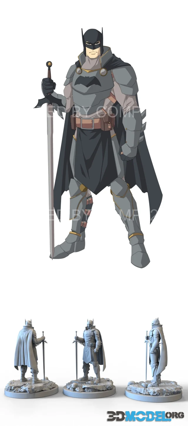 Medieval Batman Statue – Printable