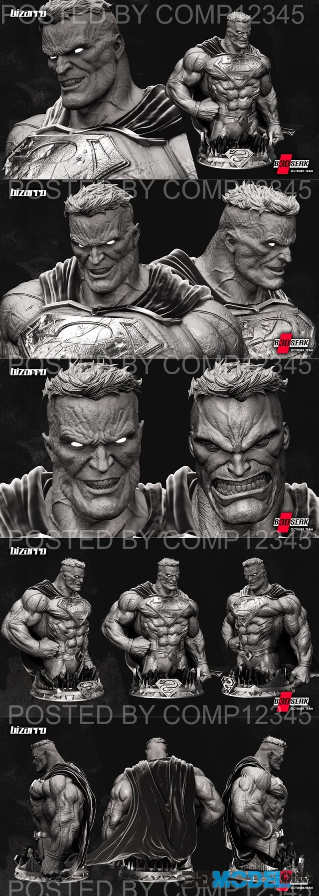 B3DSERK - Bizarro Bust – Printable