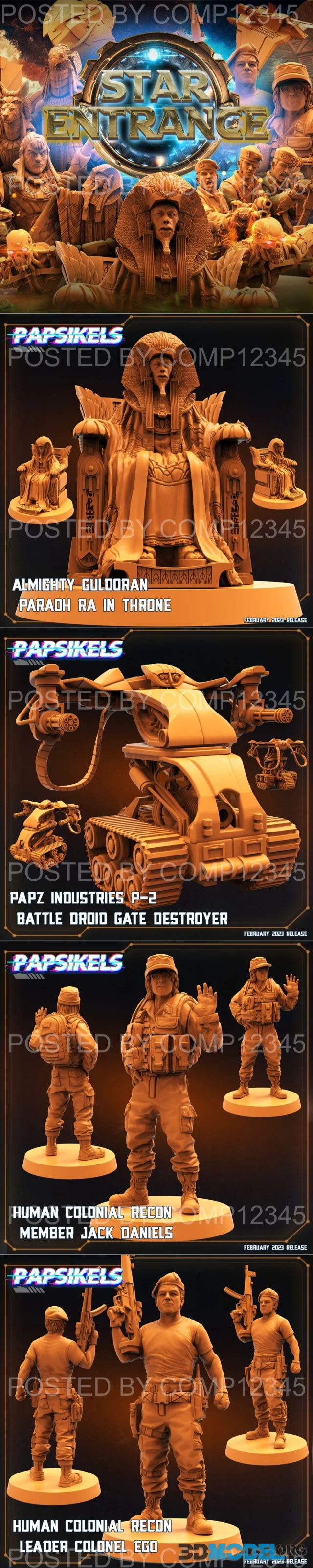 Papsikels Miniatures - Star Entrance February 2023 – Printable