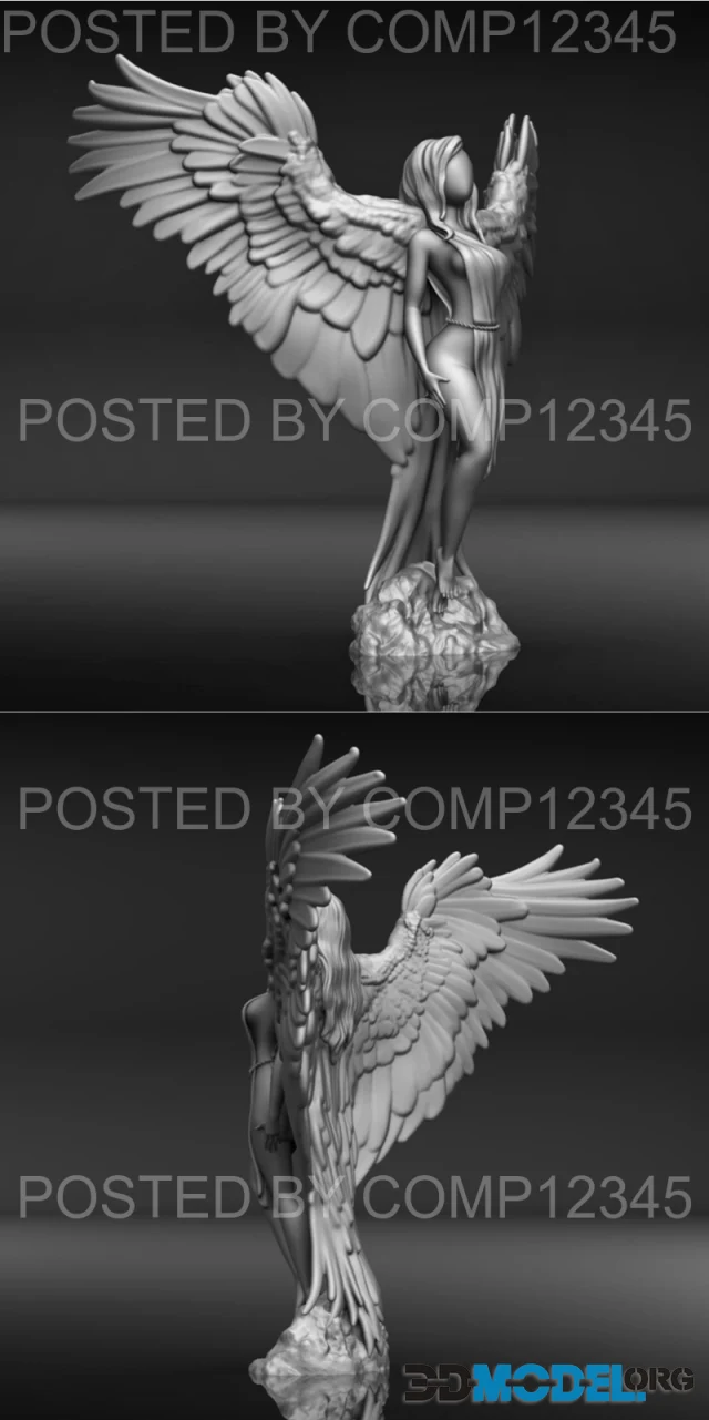 Ethereal Angel Statue – Printable