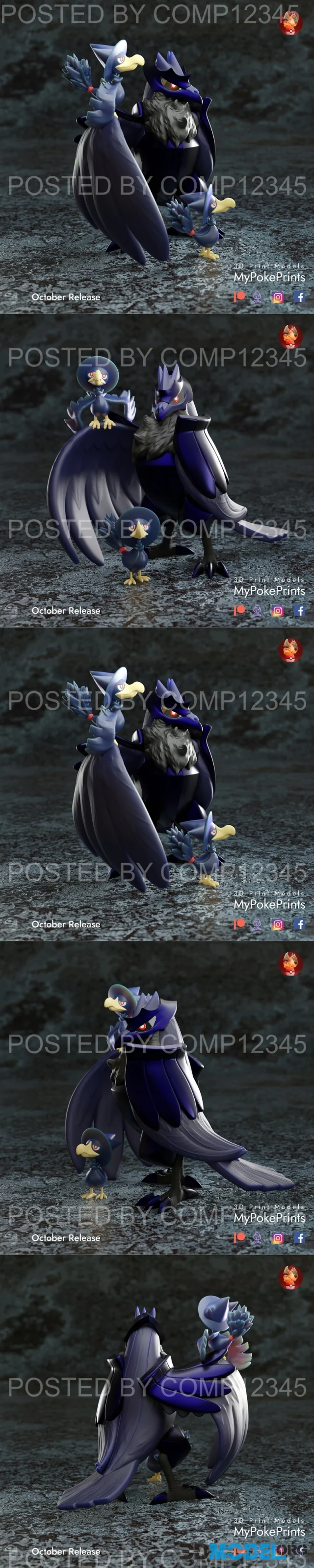 Corviknight and Murkrow – Printable