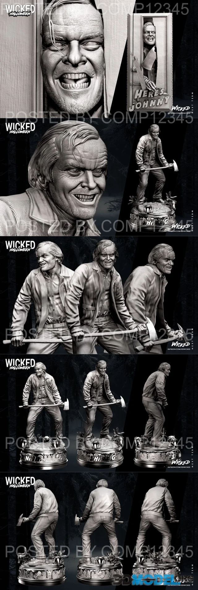 WICKED - Jack Torran Statue and Bust – Printable