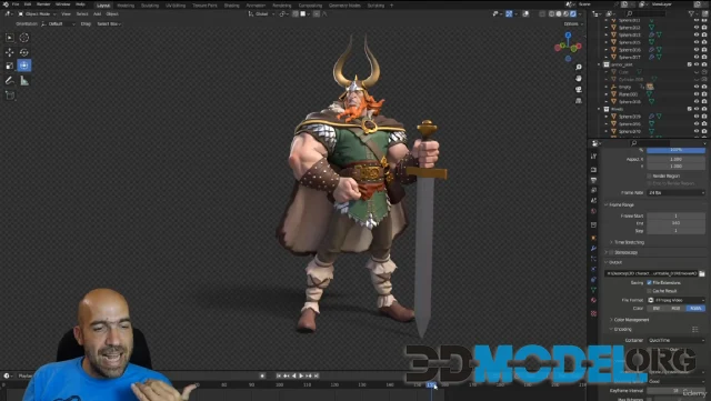 3D character sculpting in Blender - Viking edition