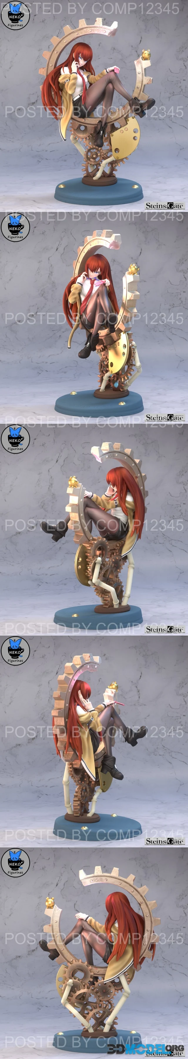 Makise Kurisu (Steins Gate) - Neko Figurines – Printable