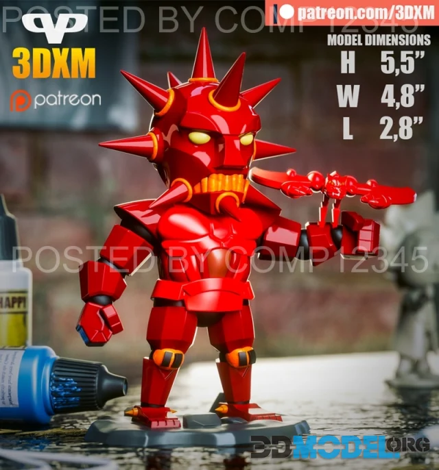 3DXM - Armoured Mon-Star Chibi – Printable