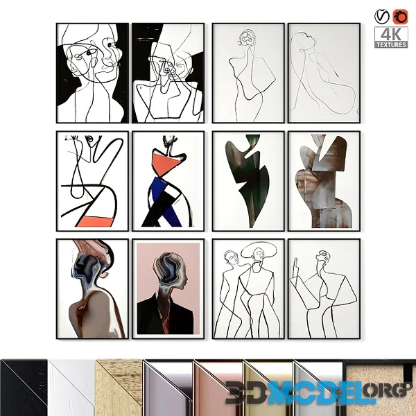 Abstract Posters With Female Silhouettes