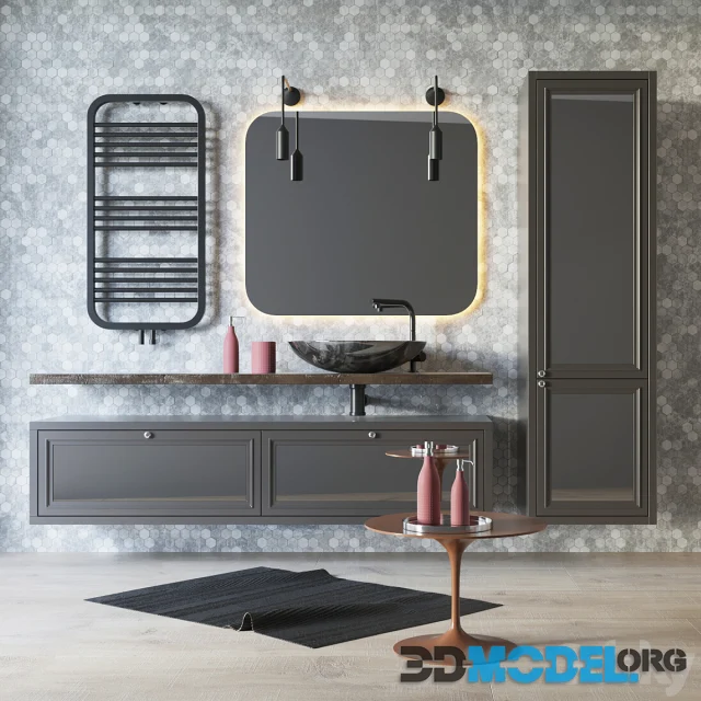 Modern style bathroom furniture set