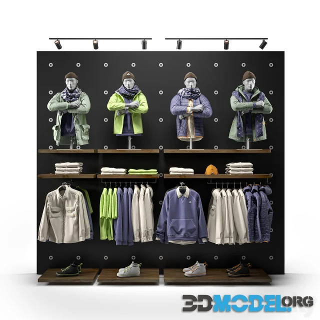 3D Model – clothes shop outdoor clothing 01