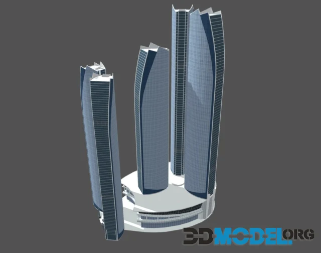 3D Model – ETIHAD TOWER Low poly