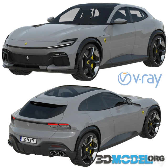 2023 Ferrari Purosangue 3D Model in Sport Cars 3DExport