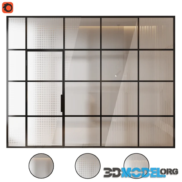 3D Model – Glass Partition