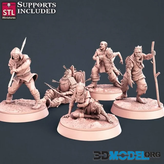Injured Villagers set (3D-Print)