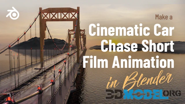 Make a Cinematic Car Chase Short Film Animation in Blender