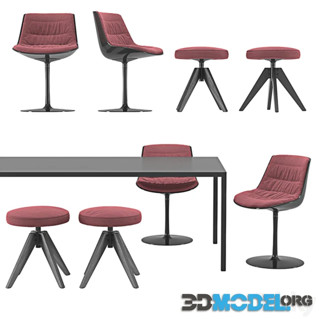 MDF Italia - Flow Chairs and Tense Table