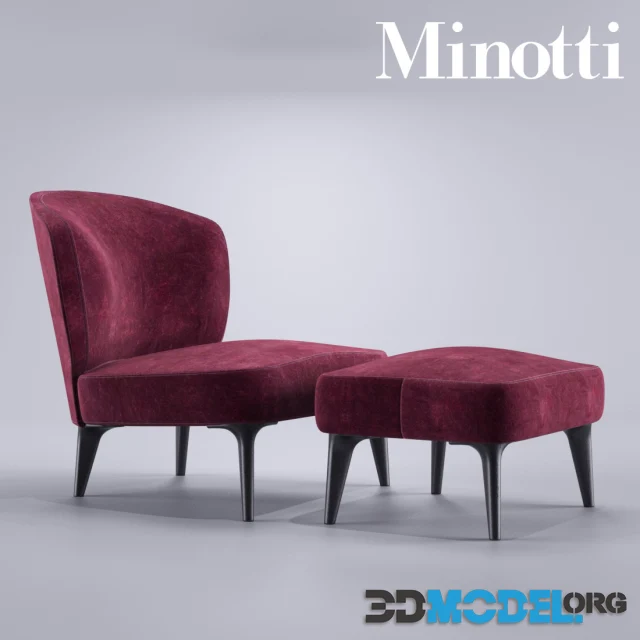Minotti Aston Armchair Without Arms