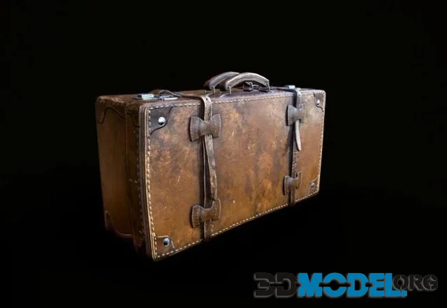 Old Leather Suitcase (PBR)