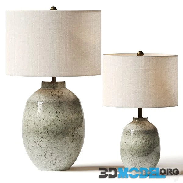 3D Model – Pottery Barn Ezra Ceramic Table Lamps