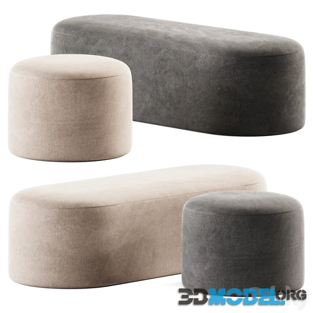 Proto Plus Halle Pouf and Bench