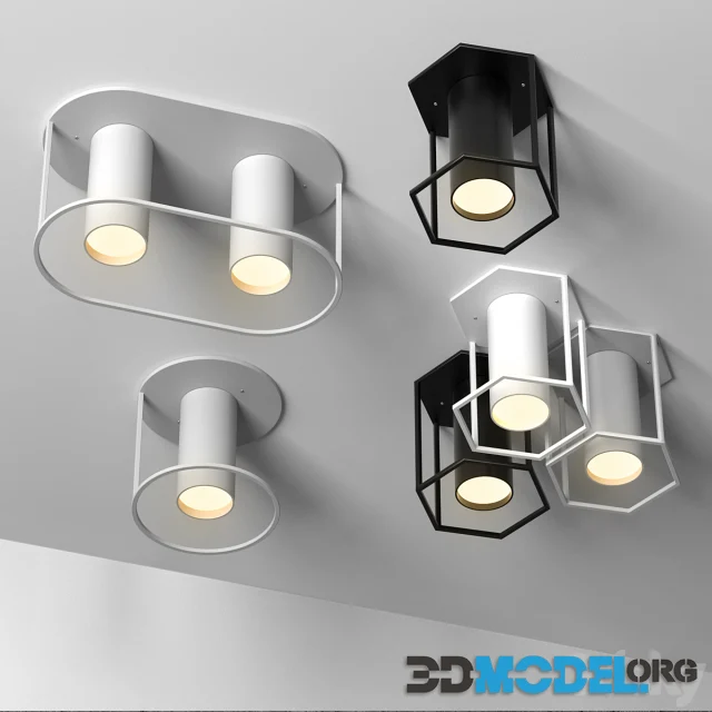 Set of 4 spot ceiling lamps by FILD Architonic