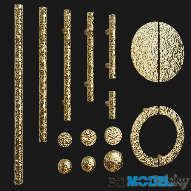 Set of furniture handles