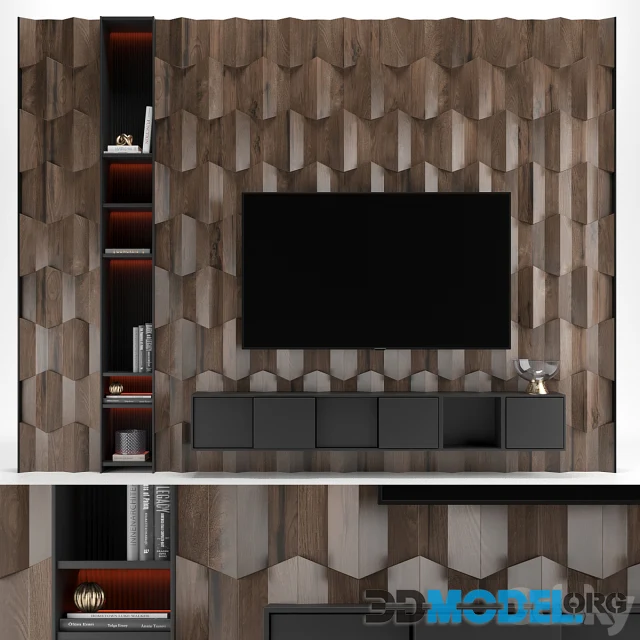 Tv Wall 022 Wood