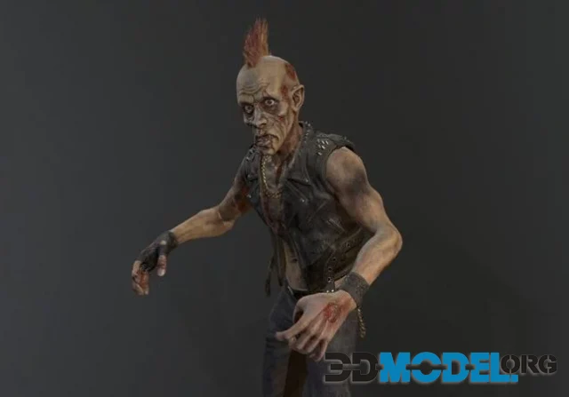 Zombie punk biker