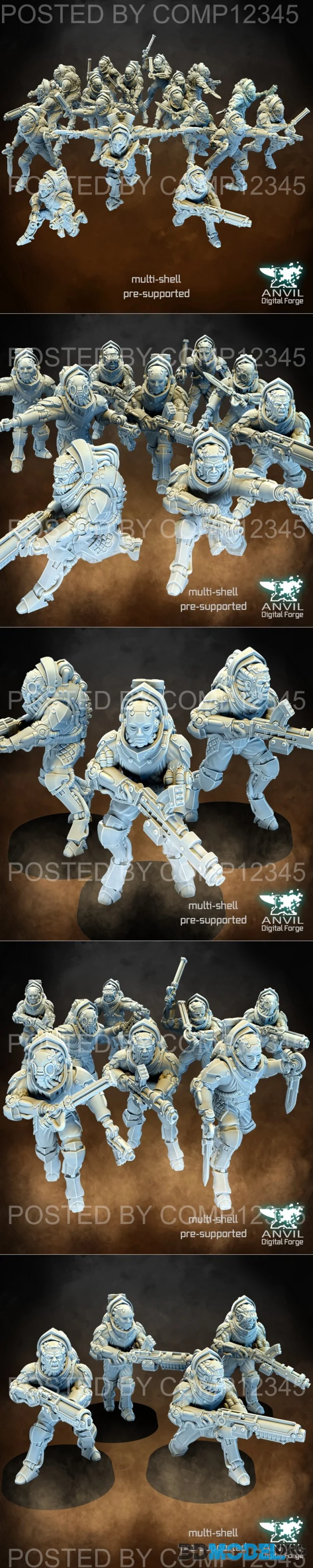 Anvil Digital Forge - Gothic Tech-Horror Infantry April 2023 – Printable