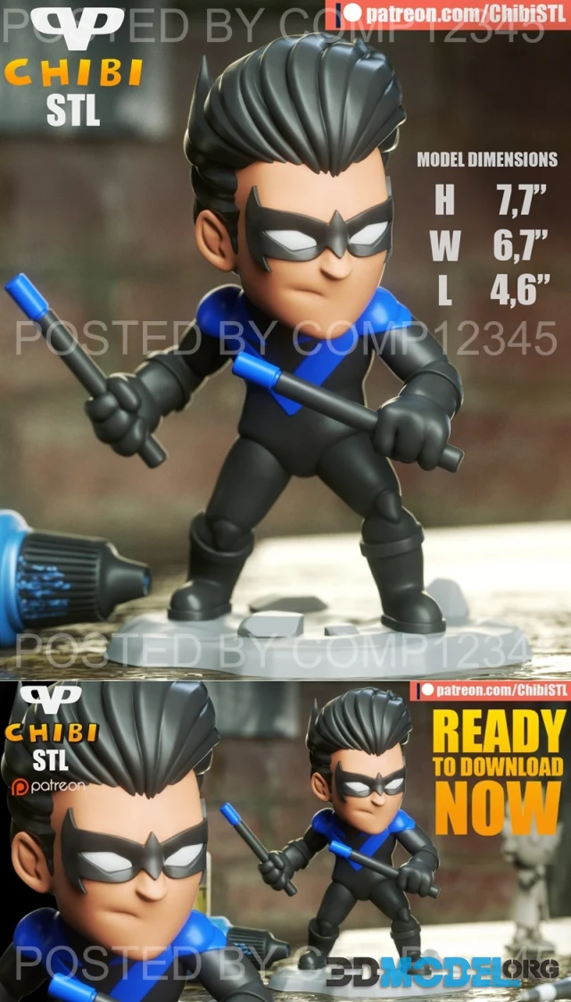 Nightwing Chibi – Printable