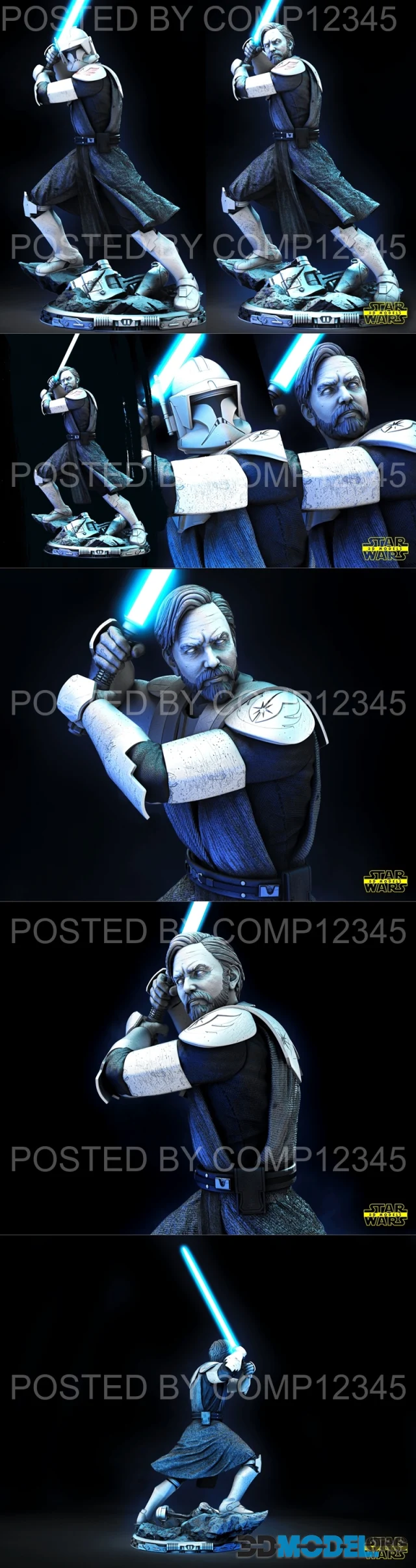 Star Wars - Obi Wan Kenobi Sculpture – Printable
