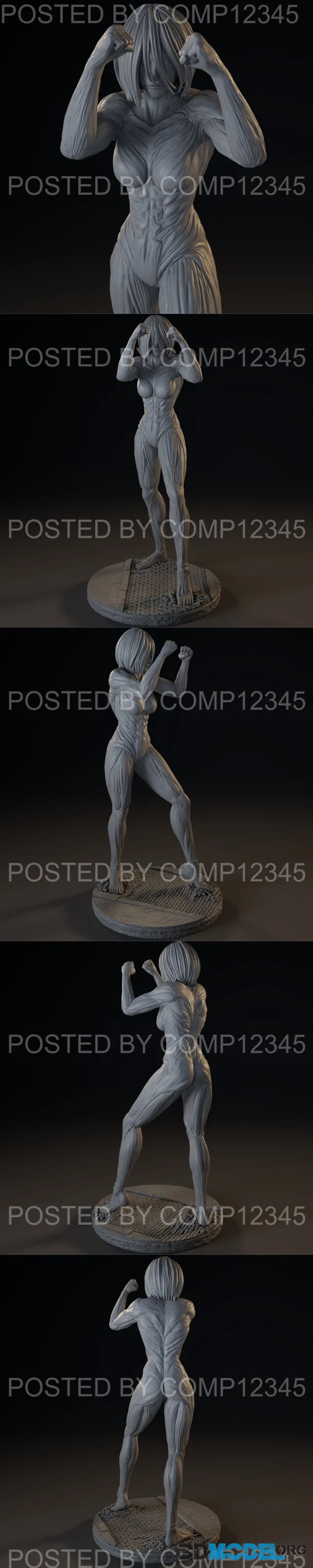 Jaw Titan - Shingeki no Kyojin 3D model 3D printable