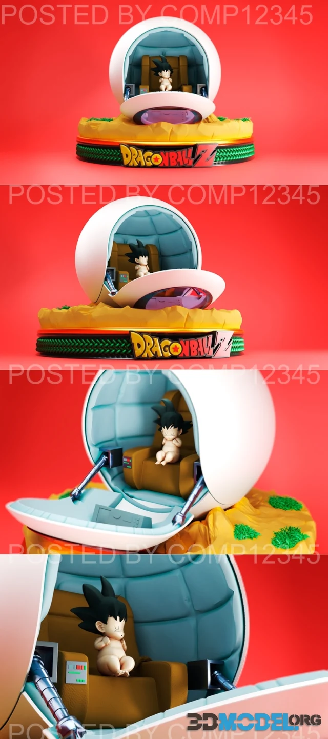 3D Model – Dragon Ball - Baby Goku Capsula – Printable