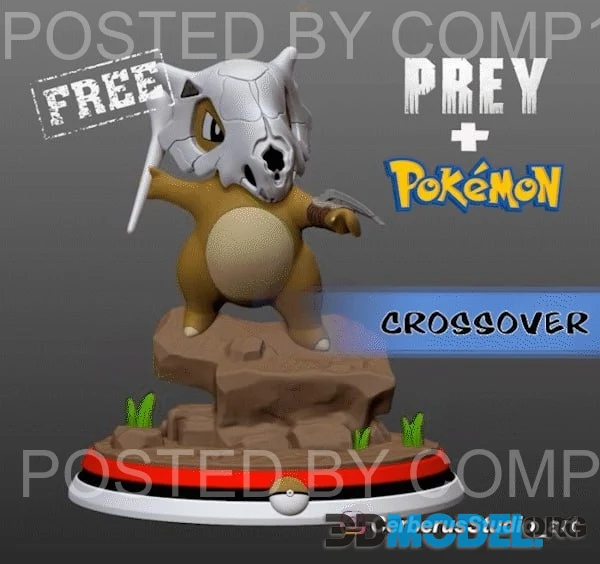 Cubone Prey Crossover Pokemon – Printable