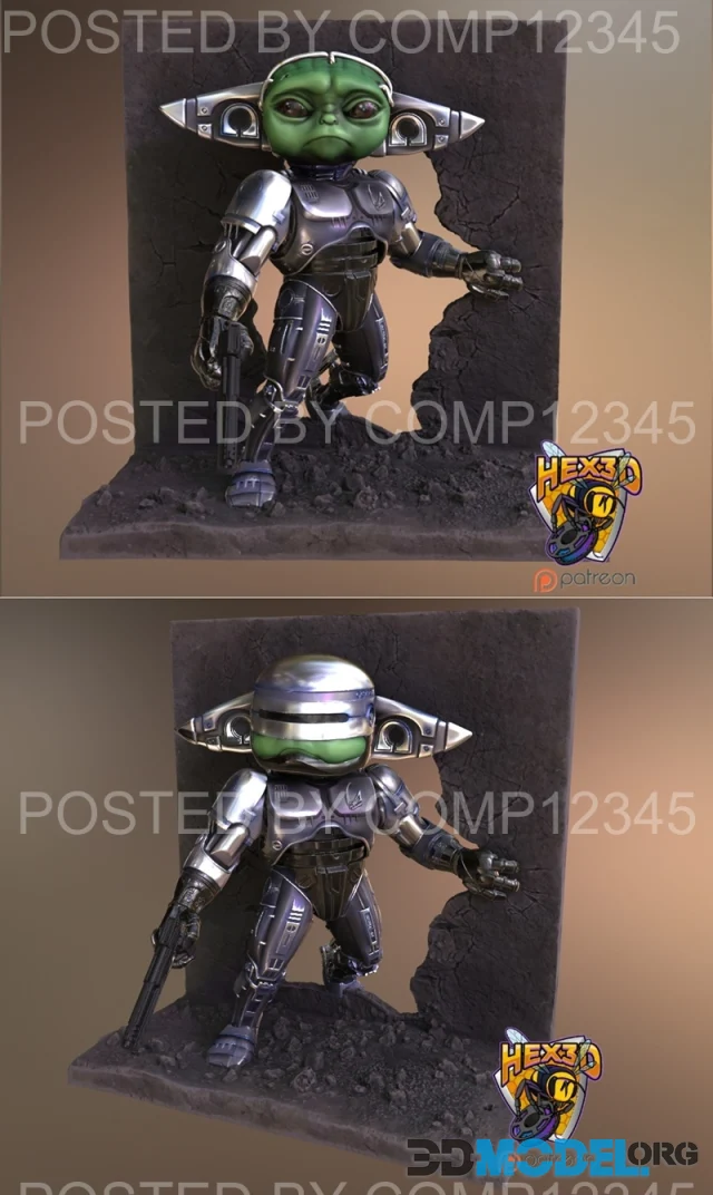 Hex3D - GroguCop – Printable