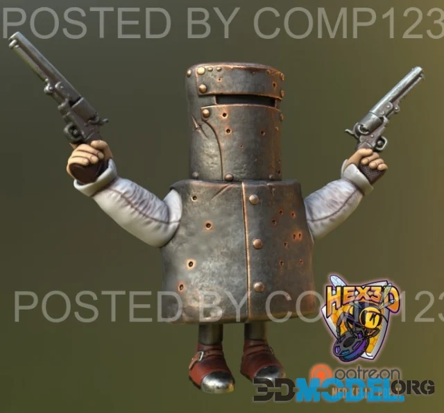 Hex3D - NedKelly Popup – Printable