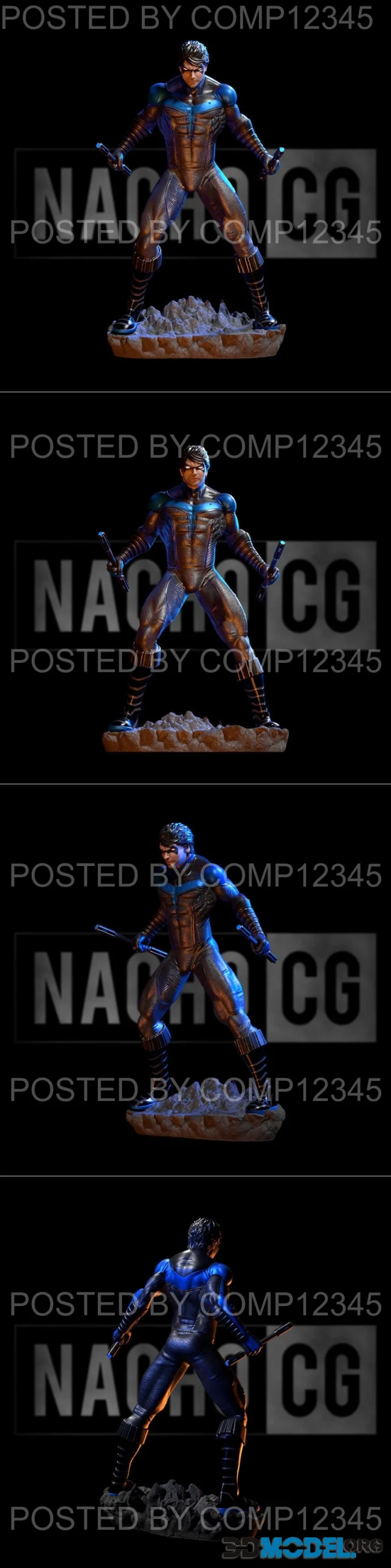 Fanart - Nightwing - Statue and Bust Standalone Version – Printable