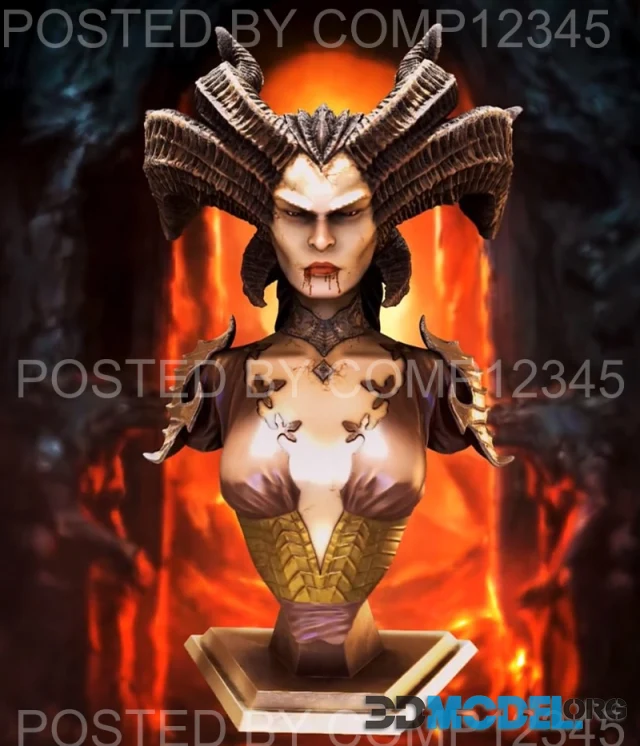 Lilith Diablo Bust – Printable