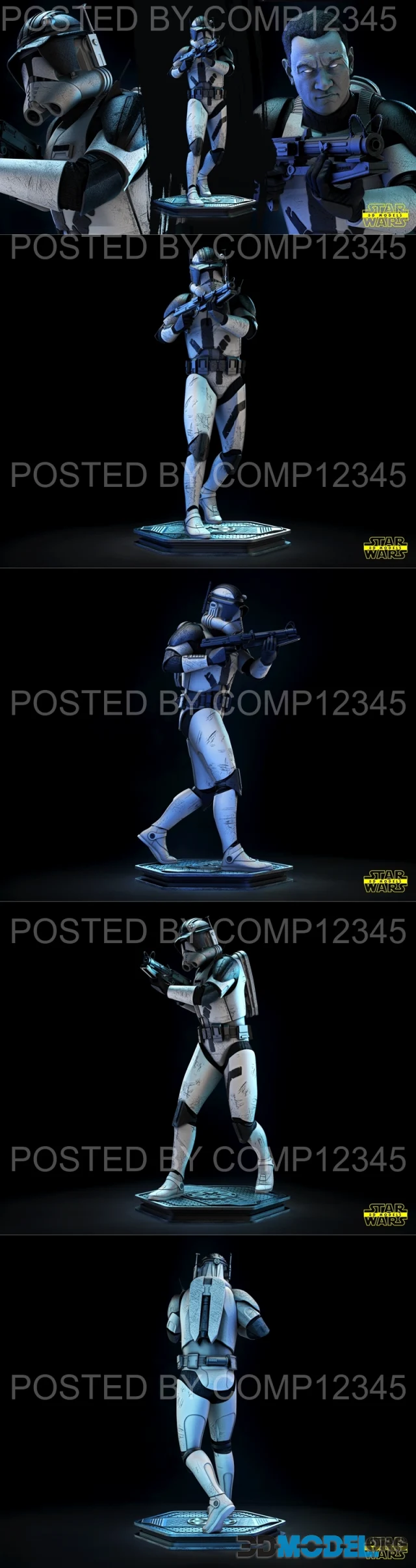 Star Wars - Cody Sculpture – Printable