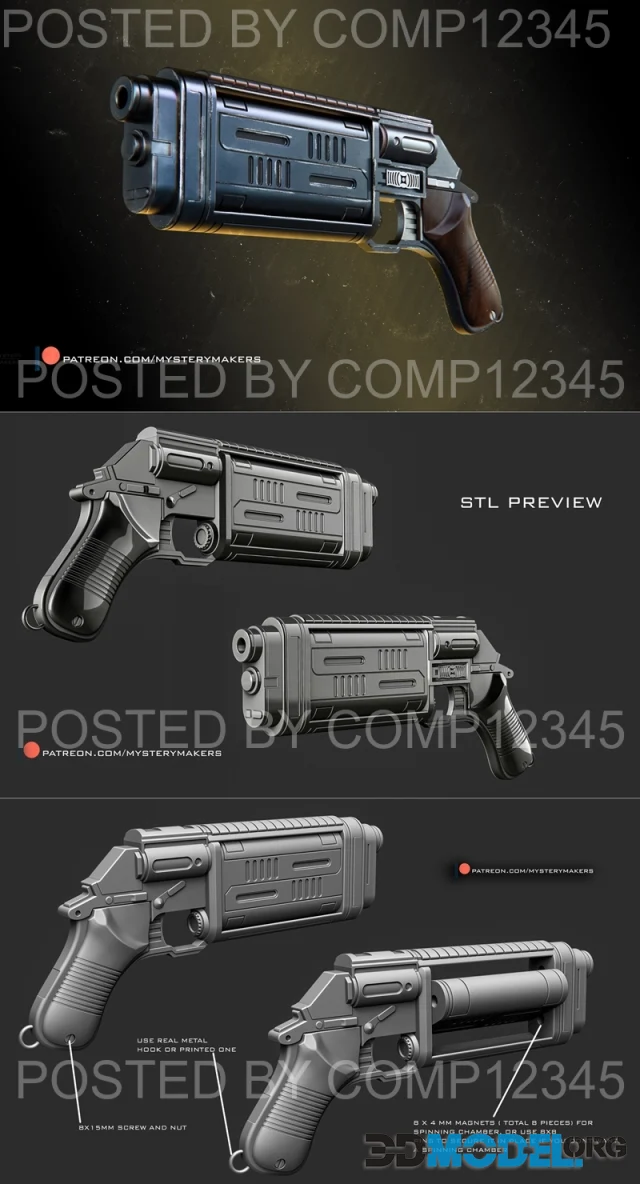 Andor Cassians Bryar pistol – Printable