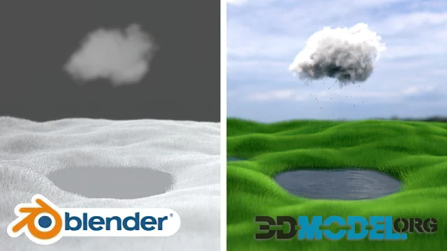 Cloud And Rain Animation In Blender For Beginners