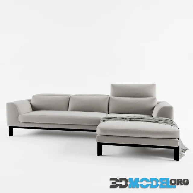 Divani Casa Clayton Modern Fabric Sectional Sofa
