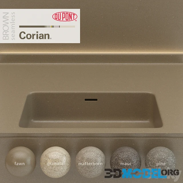 Dupont Corian Kitchen Countertops Brown 5