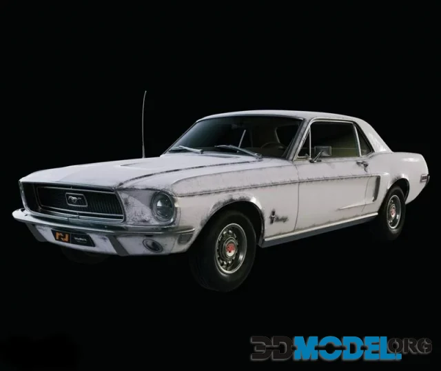3D Model – Ford Mustang 1968 Hardtop modern car