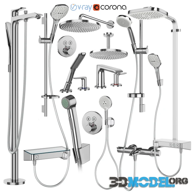 3D Model – Hansgrohe Set 173 Mixers and Shower Systems