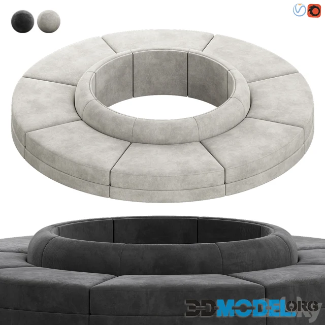 Maura Modular Convex Circle Sectional Sofa