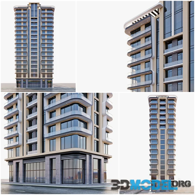 3D Model – Modern residential building