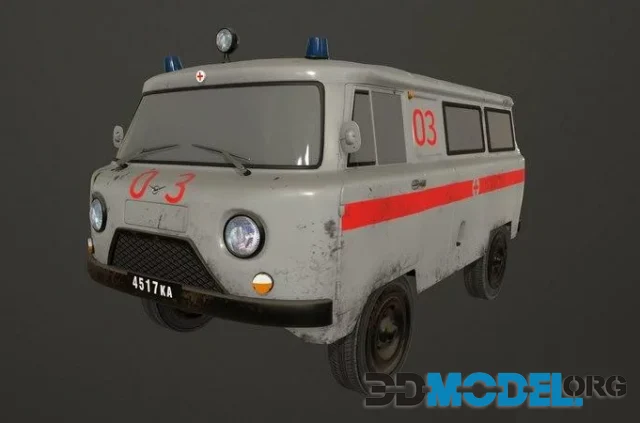 Old Soviet UAZ 452 2206 Ambulance