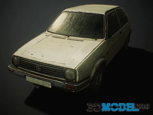 Old VW Golf Low-poly (PBR)