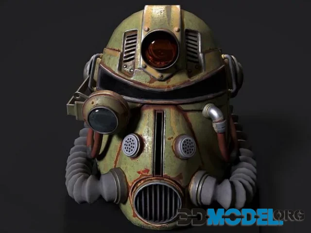 3D Model – Power Armor Helmet from Fallout 76 (PBR)