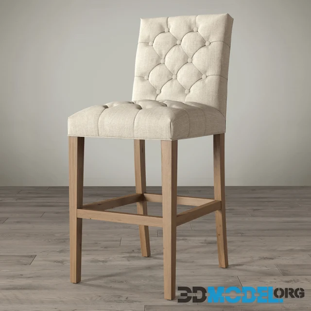 Restoration Hardware Bennett Parsons Upholstered Stool