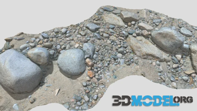 River Stone Pebbles Sand Rocks Scan